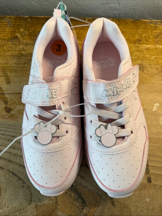 Disney Other - Girls, Disney, Minnie, mouse sneakers, light pink size 3 NWT